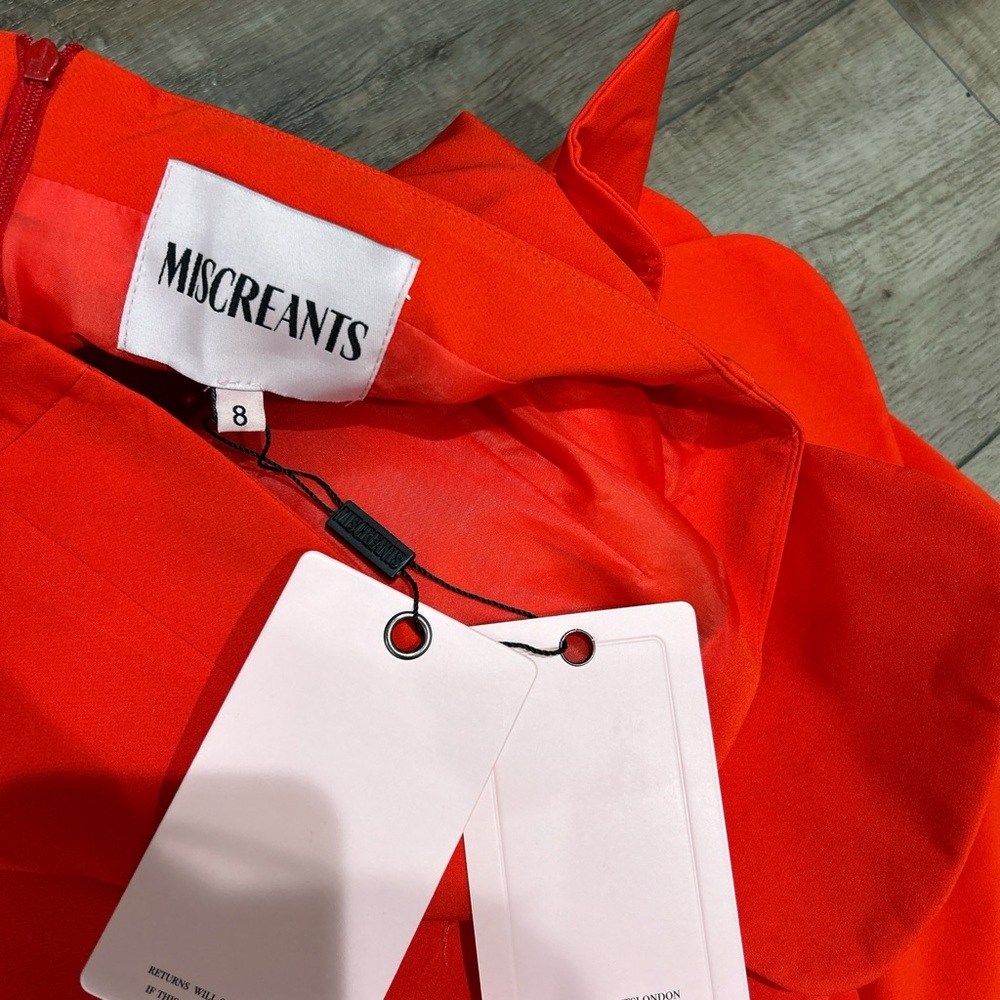 MISCREANTS Rosie red rose mini dress NWT - Picture 5 of 9
